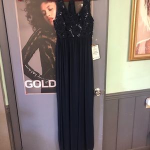 Navy blue prom dress